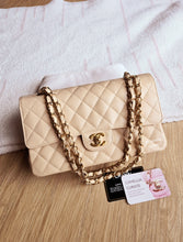 Load image into Gallery viewer, Chanel Classic Medium Flap Beige Clair Caviar Gold Hw
