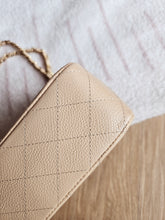 Load image into Gallery viewer, Chanel Classic Medium Flap Beige Clair Caviar Gold Hw
