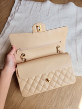 Load image into Gallery viewer, Chanel Classic Medium Flap Beige Clair Caviar Gold Hw
