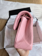Load image into Gallery viewer, Chanel 22c Rose Sakura Pink Small Classic Flap Caviar Champagne Gold Hardware
