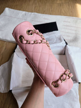 Load image into Gallery viewer, Chanel 22c Rose Sakura Pink Small Classic Flap Caviar Champagne Gold Hardware
