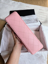 Load image into Gallery viewer, Chanel 22c Rose Sakura Pink Small Classic Flap Caviar Champagne Gold Hardware
