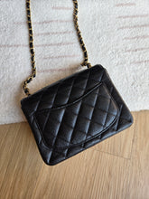 Load image into Gallery viewer, Chanel Mini Caviar Square Flap Black Caviar Vtg 24k Gold
