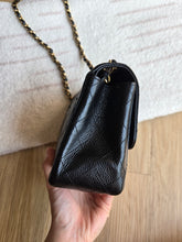 Load image into Gallery viewer, Chanel Mini Caviar Square Flap Black Caviar Vtg 24k Gold
