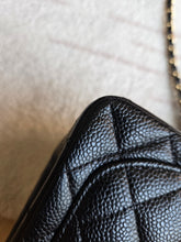 Load image into Gallery viewer, Chanel Mini Caviar Square Flap Black Caviar Vtg 24k Gold
