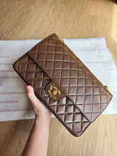 Load image into Gallery viewer, Chanel Chocolate Brown Vintage Straight Flap Bijoux Chain 24k Gold
