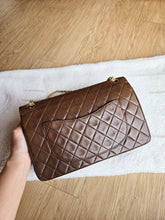 Load image into Gallery viewer, Chanel Chocolate Brown Vintage Straight Flap Bijoux Chain 24k Gold
