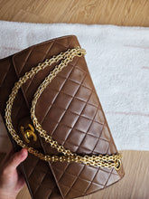 Load image into Gallery viewer, Chanel Chocolate Brown Vintage Straight Flap Bijoux Chain 24k Gold
