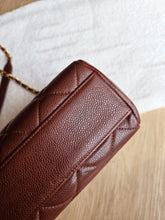 Load image into Gallery viewer, Chanel Chocolate Brown Caviar Small Square Flap 24k Gold
