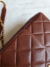Load image into Gallery viewer, Chanel Chocolate Brown Caviar Small Square Flap 24k Gold
