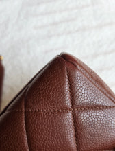 Load image into Gallery viewer, Chanel Chocolate Brown Caviar Small Square Flap 24k Gold
