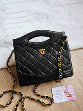 Load image into Gallery viewer, Chanel Mini 31 Black Vintage 24k Gold

