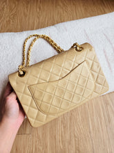 Load image into Gallery viewer, Chanel Small Classic Flap Dark Beige Vintage 24k Gold
