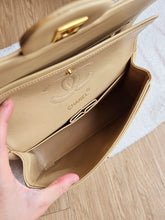 Load image into Gallery viewer, Chanel Small Classic Flap Dark Beige Vintage 24k Gold
