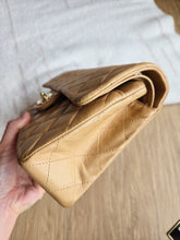 Load image into Gallery viewer, Chanel Dark Beige Small Classic Flap Vtg 24k Gold
