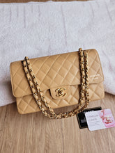 Load image into Gallery viewer, Chanel Dark Beige Classic Medium Flap Caviar 24k Gold

