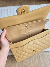 Load image into Gallery viewer, Chanel Dark Beige Classic Medium Flap Caviar 24k Gold
