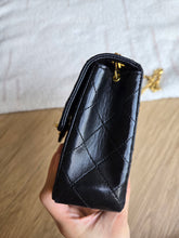 Load image into Gallery viewer, Chanel Bijoux Chain Mini Square Black Vtg 24k Gold
