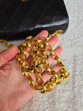 Load image into Gallery viewer, Chanel Bijoux Chain Mini Square Black Vtg 24k Gold
