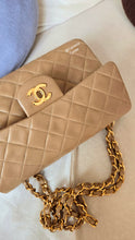 Load image into Gallery viewer, Chanel Mocha Dark Beige Small Classic Flap Vtg 24k Gold
