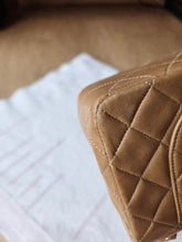 Load image into Gallery viewer, Chanel Mocha Dark Beige Small Classic Flap Vtg 24k Gold

