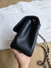 Load image into Gallery viewer, Chanel 17c Mini Rectangle Black Caviar Champagne Gold Hw
