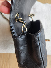 Load image into Gallery viewer, Chanel 17c Mini Rectangle Black Caviar Champagne Gold Hw
