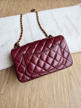 Load image into Gallery viewer, Chanel 15B Burgundy Caviar Classic Mini Rectangle Gold Hardware
