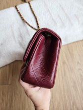 Load image into Gallery viewer, Chanel 15B Burgundy Caviar Classic Mini Rectangle Gold Hardware
