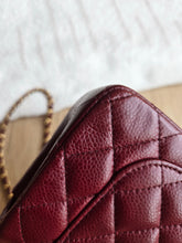 Load image into Gallery viewer, Chanel 15B Burgundy Caviar Classic Mini Rectangle Gold Hardware

