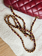Load image into Gallery viewer, Chanel 15B Burgundy Caviar Classic Mini Rectangle Gold Hardware
