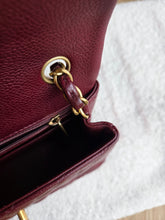 Load image into Gallery viewer, Chanel 15B Burgundy Caviar Classic Mini Rectangle Gold Hardware
