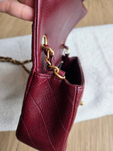 Load image into Gallery viewer, Chanel 15B Burgundy Caviar Classic Mini Rectangle Gold Hardware
