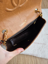Load image into Gallery viewer, Chanel Caramel Half Moon Small Flap 24k Gold
