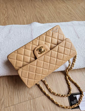 Load image into Gallery viewer, Chanel Dark Beige Small Classic Flap Vtg 24k Gold
