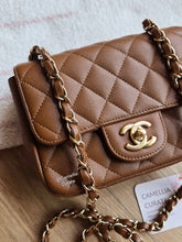 Load image into Gallery viewer, Chanel 17C Caramel Mini Square Caviar Gold Hw
