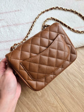 Load image into Gallery viewer, Chanel 17C Caramel Mini Square Caviar Gold Hw
