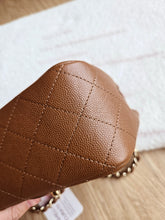 Load image into Gallery viewer, Chanel 17C Caramel Mini Square Caviar Gold Hw
