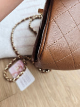 Load image into Gallery viewer, Chanel 17C Caramel Mini Square Caviar Gold Hw
