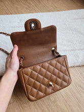 Load image into Gallery viewer, Chanel 17C Caramel Mini Square Caviar Gold Hw
