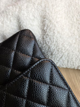 Load image into Gallery viewer, Chanel Classic Flap Medium Black Caviar Burgundy Interior Gold Hardware
