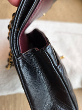 Load image into Gallery viewer, Chanel Classic Flap Medium Black Caviar Burgundy Interior Gold Hardware
