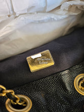 Load image into Gallery viewer, Chanel 25 Small Black Caviar Gold Hw
