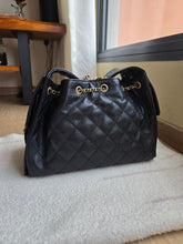 Load image into Gallery viewer, Chanel 25 Small Black Caviar Gold Hw
