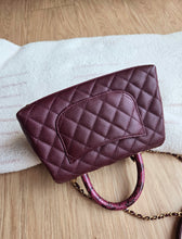 Load image into Gallery viewer, Chanel Burgundy Small Coco Handle Caviar Gold Hardware
