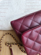 Load image into Gallery viewer, Chanel Burgundy Small Coco Handle Caviar Gold Hardware
