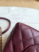 Load image into Gallery viewer, Chanel Burgundy Small Coco Handle Caviar Gold Hardware
