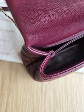 Load image into Gallery viewer, Chanel Burgundy Small Coco Handle Caviar Gold Hardware

