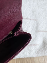 Load image into Gallery viewer, Chanel Burgundy Small Coco Handle Caviar Gold Hardware
