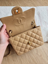 Load image into Gallery viewer, Chanel Dark Beige Mini Square Vintage Caviar 24k Gold
